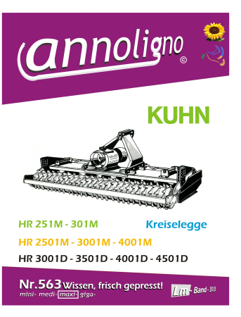 KUHN Kreiselegge Typen HR 251/301/2501/3001/4001M & HR 3001/3501/4001/4501D Bild- Ersatzteilliste & Explosionszeichnungen - annoligno 563